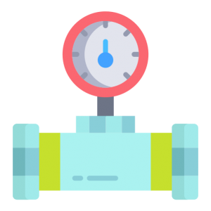 Image d'un pictogramme bleu et vert d'un compteur d'eau