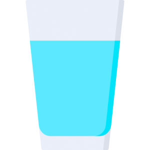 Pictogramme verre d'eau bleu