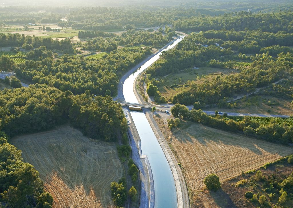 Canal de Provence Vue aérienne